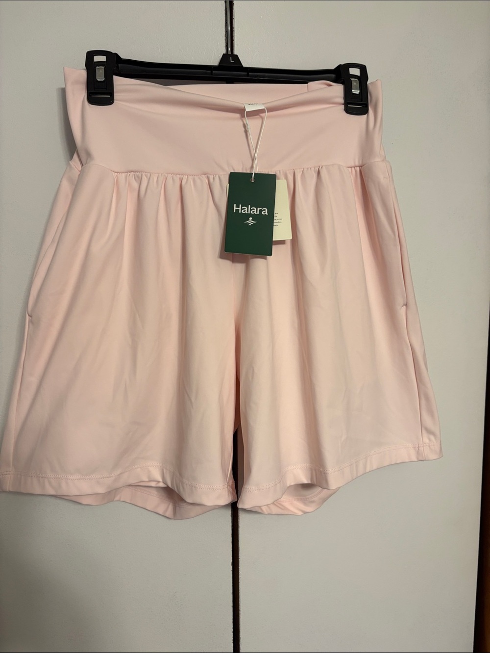 HALARA Light Pink High-Rise Athletic Shorts